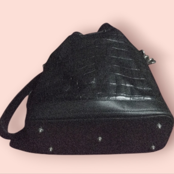 (Vintage/Rare) DOONEY & BOURKE® "Bayou Collection" Drawstring Bucket Bag - Black - Picture 4 of 7